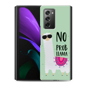 Пластиковый чехол на Samsung Galaxy Z Fold 2 с принтом Лама
