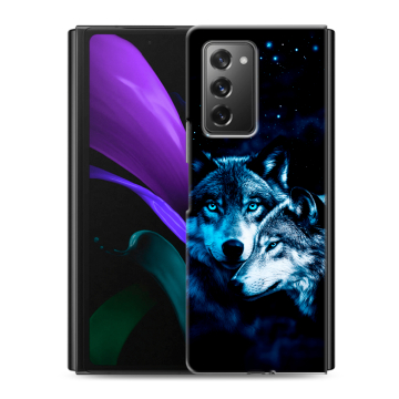 Пластиковый чехол на Samsung Galaxy Z Fold 2 с принтом Волки
