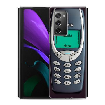 Пластиковый чехол на Samsung Galaxy Z Fold 2 с принтом Старый телефон Пластиковый чехол на Samsung Galaxy Z Fold 2 с принтом Старый телефон