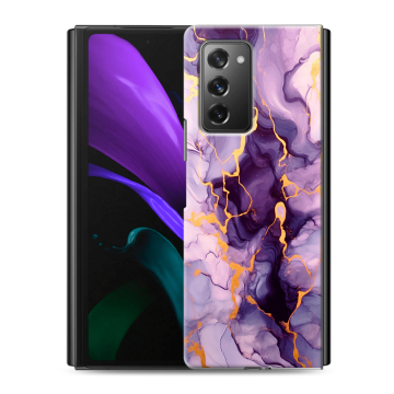 Пластиковый чехол на Samsung Galaxy Z Fold 2 с принтом Мрамор