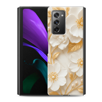 Пластиковый чехол на Samsung Galaxy Z Fold 2 с принтом Цветы