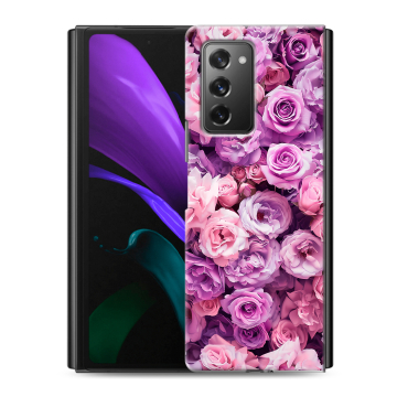 Пластиковый чехол на Samsung Galaxy Z Fold 2 с принтом лавандовые розы Пластиковый чехол на Samsung Galaxy Z Fold 2 с принтом лавандовые розы