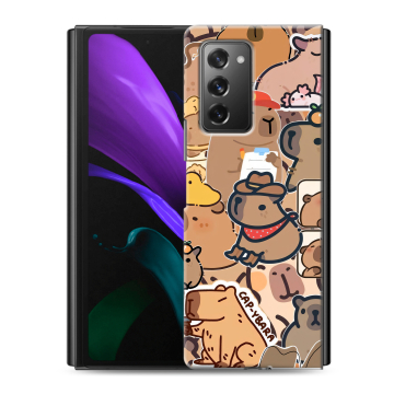 Пластиковый чехол на Samsung Galaxy Z Fold 2 с принтом капибара Пластиковый чехол на Samsung Galaxy Z Fold 2 с принтом капибара
