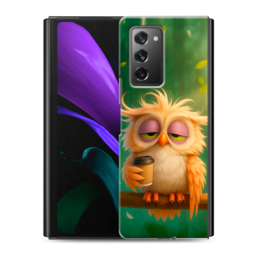 Пластиковый чехол на Samsung Galaxy Z Fold 2 с принтом сова
