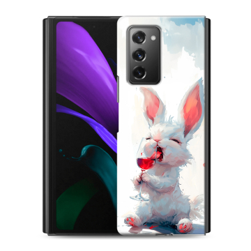 Пластиковый чехол на Samsung Galaxy Z Fold 2 с принтом кролик зайчик Пластиковый чехол на Samsung Galaxy Z Fold 2 с принтом кролик зайчик