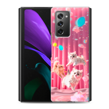 Пластиковый чехол на Samsung Galaxy Z Fold 2 с принтом милые котики Пластиковый чехол на Samsung Galaxy Z Fold 2 с принтом милые котики