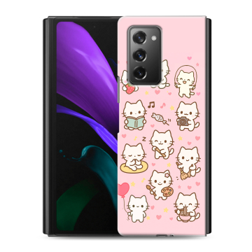 Пластиковый чехол на Samsung Galaxy Z Fold 2 с принтом Hello Kitty Хелоу Кити