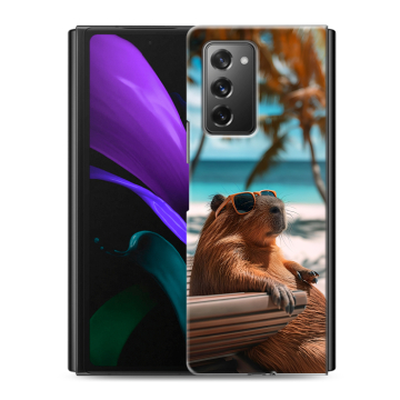Пластиковый чехол на Samsung Galaxy Z Fold 2 с принтом Капибара