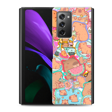 Пластиковый чехол на Samsung Galaxy Z Fold 2 с принтом капибары