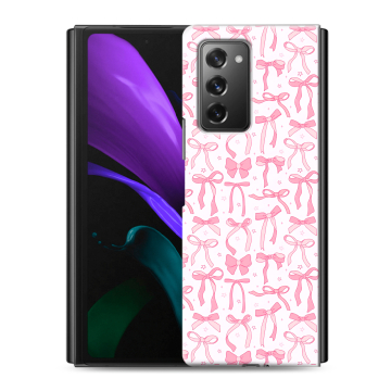 Пластиковый чехол на Samsung Galaxy Z Fold 2 с принтом Розовые бантики Пластиковый чехол на Samsung Galaxy Z Fold 2 с принтом Розовые бантики