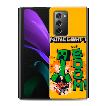 Пластиковый чехол на Samsung Galaxy Z Fold 2 с принтом Майнкрафт Minecraft