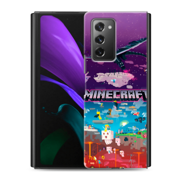 Пластиковый чехол на Samsung Galaxy Z Fold 2 с принтом Майнкрафт Minecraft