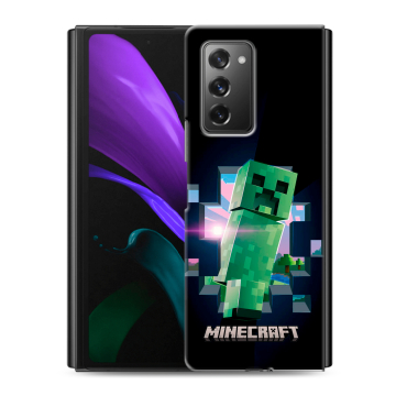 Пластиковый чехол на Samsung Galaxy Z Fold 2 с принтом Майнкрафт Minecraft