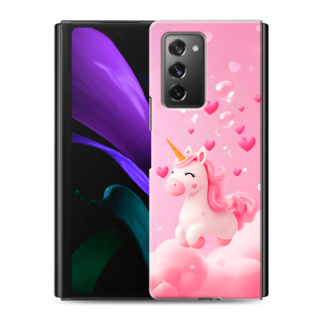 Пластиковый чехол на Samsung Galaxy Z Fold 2 с принтом Единорог