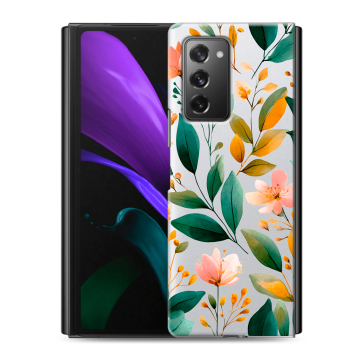 Пластиковый чехол на Samsung Galaxy Z Fold 2 с принтом Цветы паттерн Пластиковый чехол на Samsung Galaxy Z Fold 2 с принтом Цветы паттерн