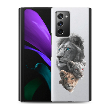 Пластиковый чехол на Samsung Galaxy Z Fold 2 с принтом Львы Пластиковый чехол на Samsung Galaxy Z Fold 2 с принтом Львы