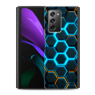 Пластиковый чехол на Samsung Galaxy Z Fold 2 с принтом Неоновые соты Пластиковый чехол на Samsung Galaxy Z Fold 2 с принтом Неоновые соты