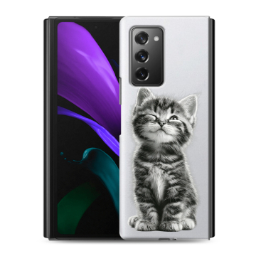 Пластиковый чехол на Samsung Galaxy Z Fold 2 с принтом Котенок Пластиковый чехол на Samsung Galaxy Z Fold 2 с принтом Котенок