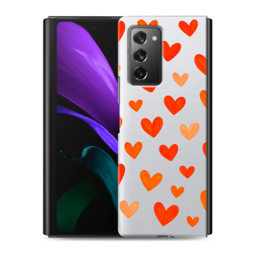 Пластиковый чехол на Samsung Galaxy Z Fold 2 с принтом Сердечки Пластиковый чехол на Samsung Galaxy Z Fold 2 с принтом Сердечки