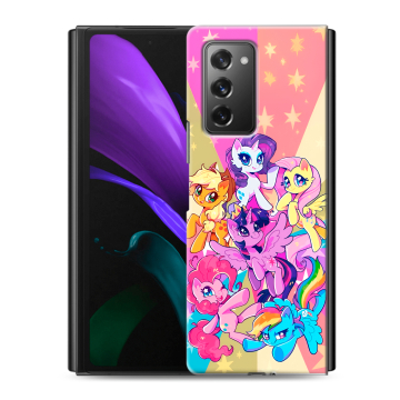 Пластиковый чехол на Samsung Galaxy Z Fold 2 с принтом My little pony Дружба чудо
