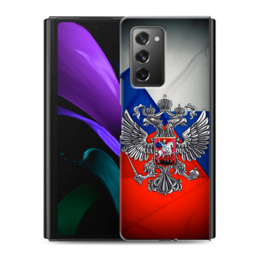 Пластиковый чехол на Samsung Galaxy Z Fold 2 с принтом Флаг России