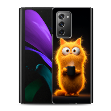 Пластиковый чехол на Samsung Galaxy Z Fold 2 с принтом Смешной кот