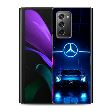 Пластиковый чехол на Samsung Galaxy Z Fold 2 с принтом Mercedes Мерседес