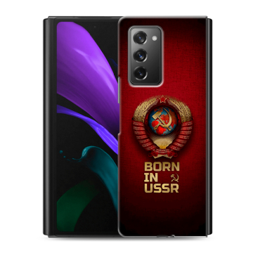 Пластиковый чехол на Samsung Galaxy Z Fold 2 с принтом Флаг Герб СССР Пластиковый чехол на Samsung Galaxy Z Fold 2 с принтом Флаг Герб СССР