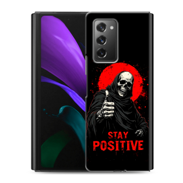 Пластиковый чехол на Samsung Galaxy Z Fold 2 с принтом смешной скелет Пластиковый чехол на Samsung Galaxy Z Fold 2 с принтом смешной скелет