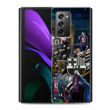 Пластиковый чехол на Samsung Galaxy Z Fold 2 с принтом Messi Barcelona