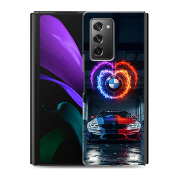Пластиковый чехол на Samsung Galaxy Z Fold 2 с принтом BMW БМВ