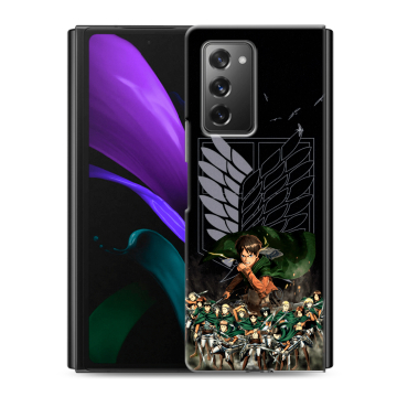 Пластиковый чехол на Samsung Galaxy Z Fold 2 с принтом Атака титанов