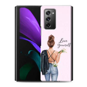 Пластиковый чехол на Samsung Galaxy Z Fold 2 с принтом женский Пластиковый чехол на Samsung Galaxy Z Fold 2 с принтом женский