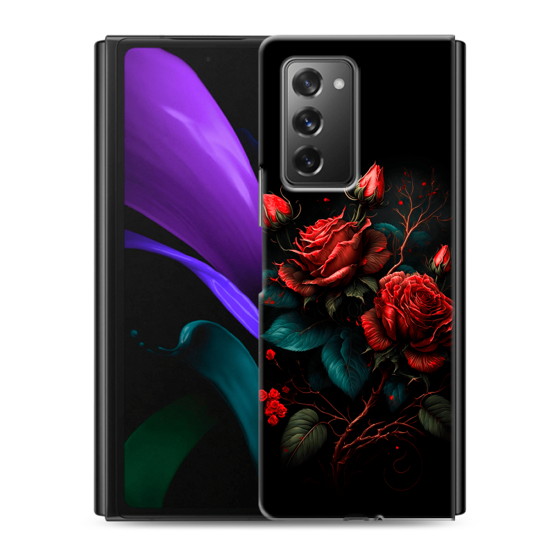Пластиковый чехол на Samsung Galaxy Z Fold 2 с принтом Розы красные Пластиковый чехол на Samsung Galaxy Z Fold 2 с принтом Розы красные