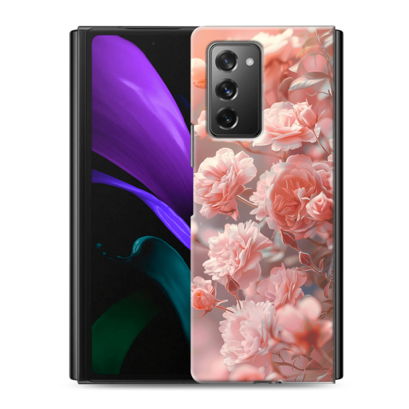 Пластиковый чехол на Samsung Galaxy Z Fold 2 с принтом Розовые розы Пластиковый чехол на Samsung Galaxy Z Fold 2 с принтом Розовые розы