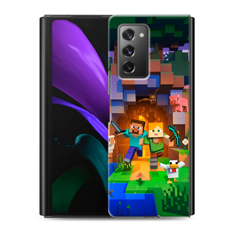 Пластиковый чехол на Samsung Galaxy Z Fold 2 с принтом Майнкрафт Minecraft Пластиковый чехол на Samsung Galaxy Z Fold 2 с принтом Майнкрафт Minecraft