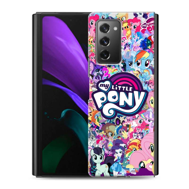 Пластиковый чехол на Samsung Galaxy Z Fold 2 с принтом My little pony Дружба чудо Пластиковый чехол на Samsung Galaxy Z Fold 2 с принтом My little pony Дружба чудо