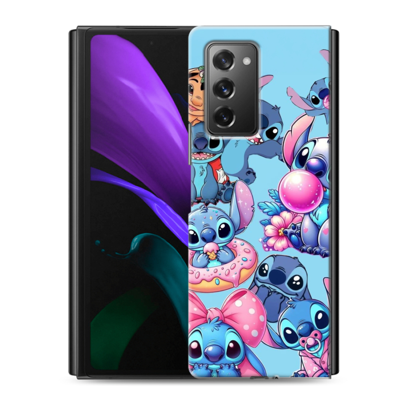 Пластиковый чехол на Samsung Galaxy Z Fold 2 с принтом Лило и Стич Пластиковый чехол на Samsung Galaxy Z Fold 2 с принтом Лило и Стич