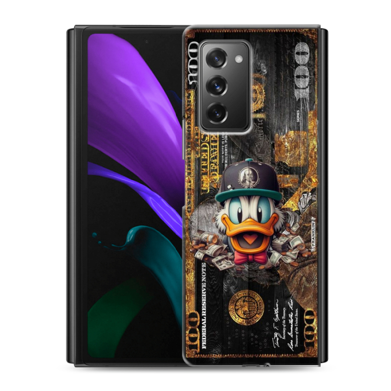 Пластиковый чехол на Samsung Galaxy Z Fold 2 с принтом Дональд Дак Доллар Пластиковый чехол на Samsung Galaxy Z Fold 2 с принтом Дональд Дак Доллар