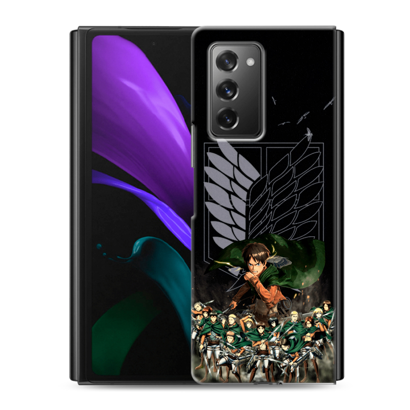 Пластиковый чехол на Samsung Galaxy Z Fold 2 с принтом Атака титанов Пластиковый чехол на Samsung Galaxy Z Fold 2 с принтом Атака титанов