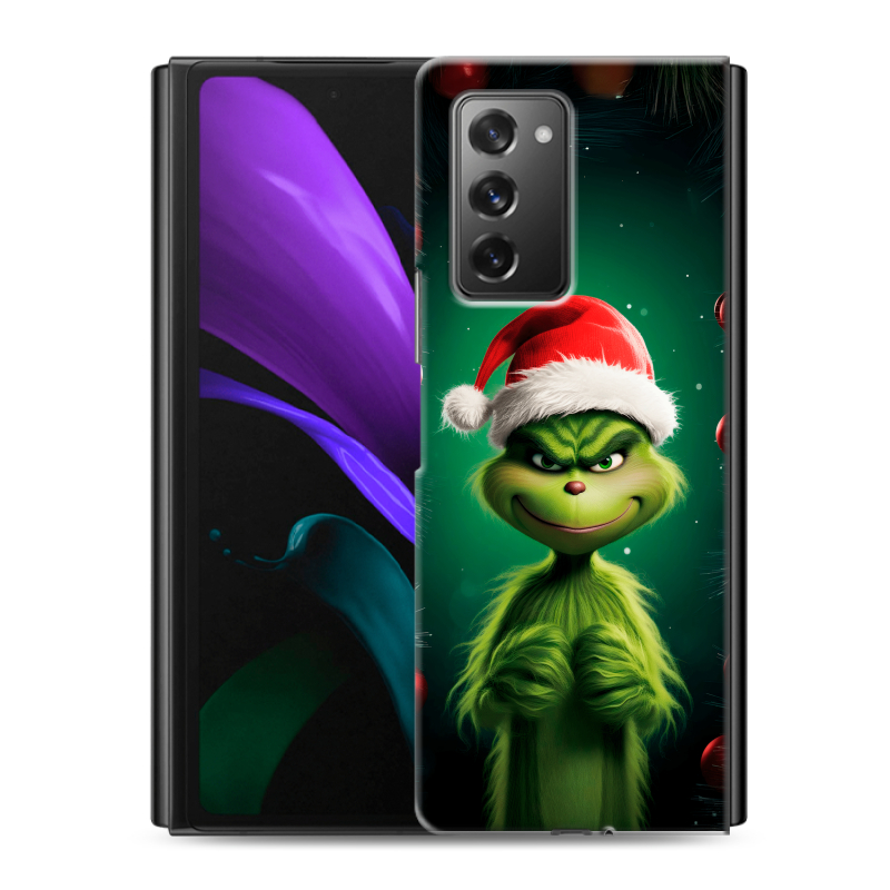 Пластиковый чехол на Samsung Galaxy Z Fold 2 с принтом Гринч Новый год Рождество Пластиковый чехол на Samsung Galaxy Z Fold 2 с принтом Гринч Новый год Рождество