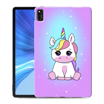 Силиконовый чехол на Huawei Honor Pad V6 с принтом Единорог