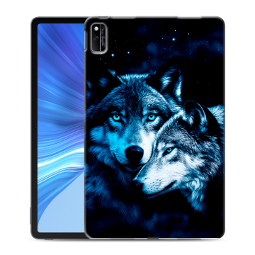 Силиконовый чехол на Huawei Honor Pad V6 с принтом Волки