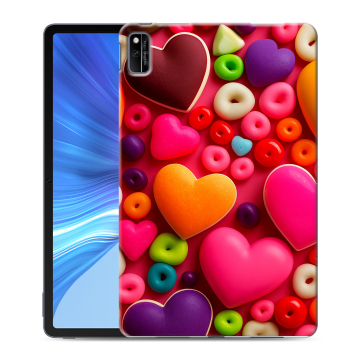 Силиконовый чехол на планшета Huawei Honor Pad V6 с принтом Сердечки Силиконовый чехол на планшета Huawei Honor Pad V6 с принтом Сердечки