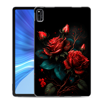 Силиконовый чехол на Huawei Honor Pad V6 с принтом Розы красные