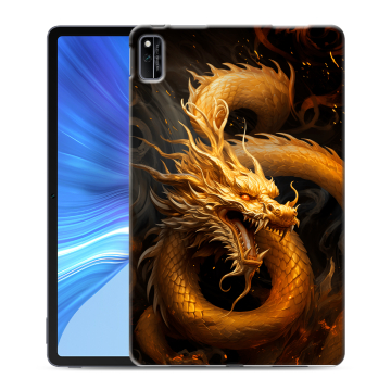Силиконовый чехол на Huawei Honor Pad V6 с принтом Золотой дракон