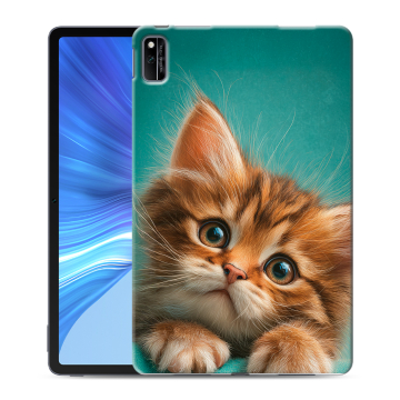 Силиконовый чехол на Huawei Honor Pad V6 с принтом котенок