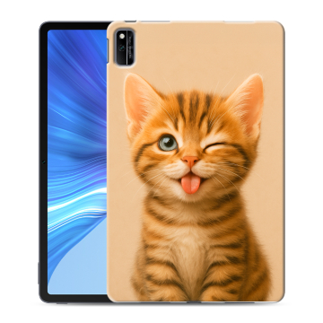 Силиконовый чехол на Huawei Honor Pad V6 с принтом котенок