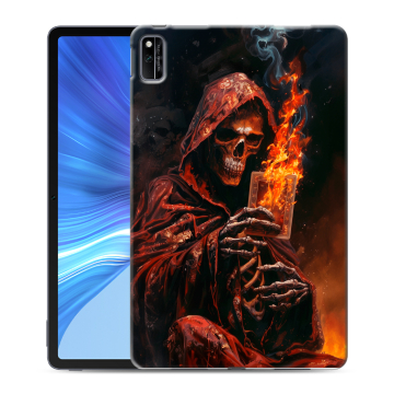 Силиконовый чехол на Huawei Honor Pad V6 с принтом Скелет и карты