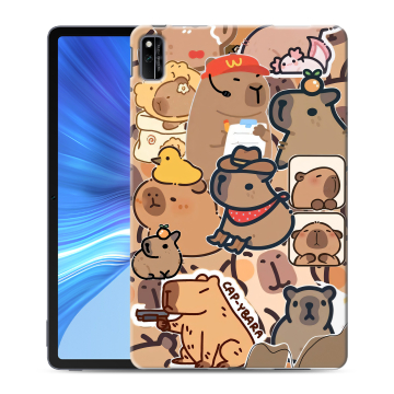 Силиконовый чехол на Huawei Honor Pad V6 с принтом капибара